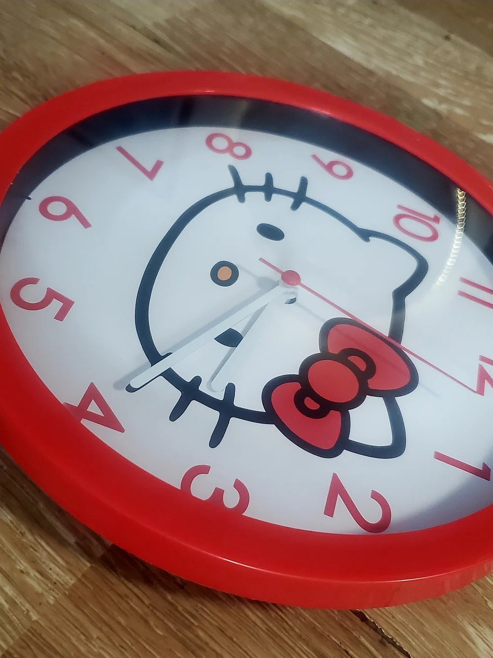 Hello Kitty Red Wall Clock - Cute Home Wall Decor